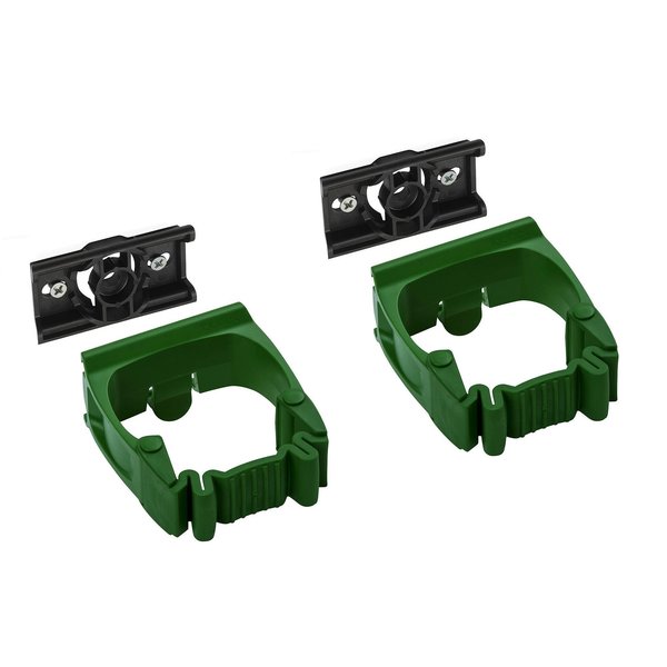 Toolflex One-size-fits-all, Click-n-go Tool Holder with Wall Adapter, Green, 2PK TF2-6